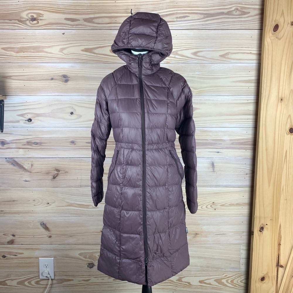 REI Co-op Down Parka Women S Purple Long Puffer Hooded Quilted Jacket